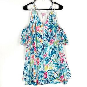 Lilly Pulitzer Swing Dress Multi Cold Shoulder S